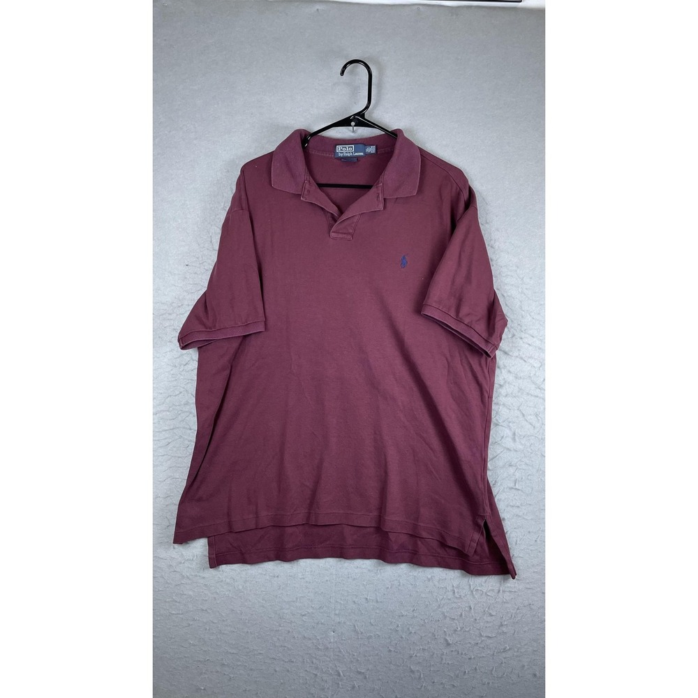 Polo By Ralph Lauren Polo Shirt Mens XL Red Pony Logo Custom Fit Knit Casual